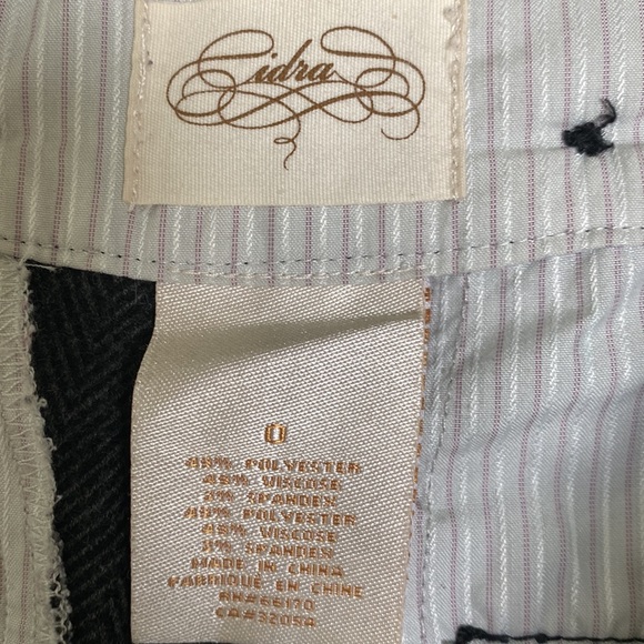 Cidra Wide-Leg Trousers. Dark grey & black herringbone. Good, used condition. - Picture 2 of 4